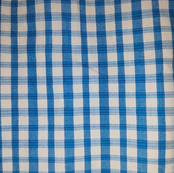 Ben Sherman Long Sleeve Button Down Checkered Haint Blue Shirt - Picture 9 of 9